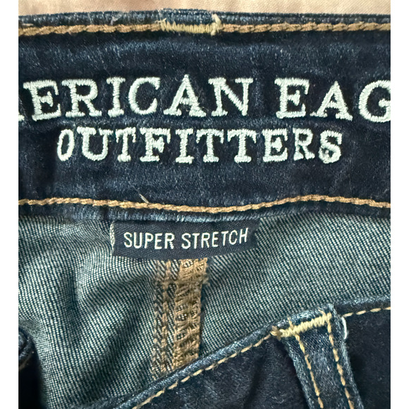American Eagle Jeggings Womens Size 8 Dark Wash Low Rise Stretch Skinny Jeans - Picture 4 of 7